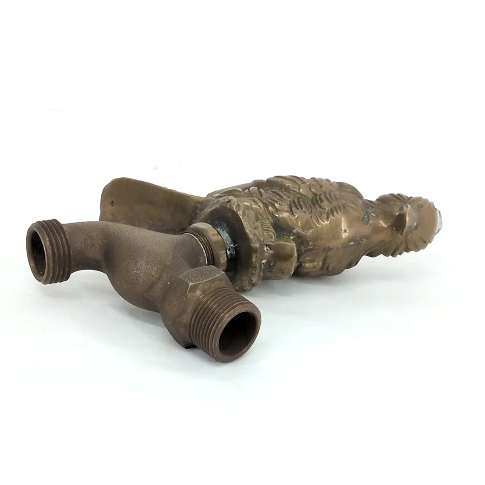 Vintage Brass Cardinal Bird Garden Faucet Spigot Flora & Fauna Hose